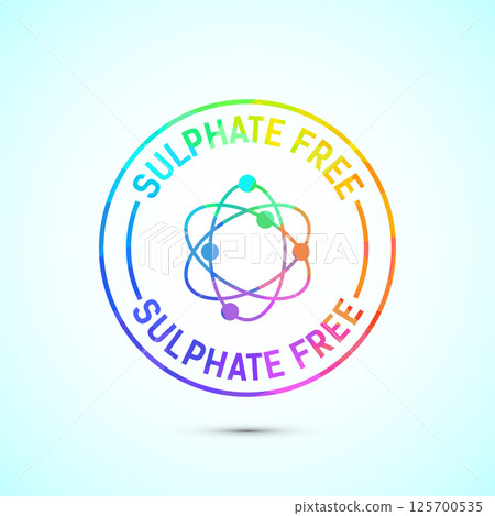 Sulfate free icon design illustration. No sulphate badge label in low poly style 125700535