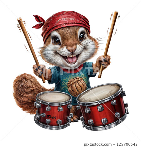 Squirrel drummer 125700542