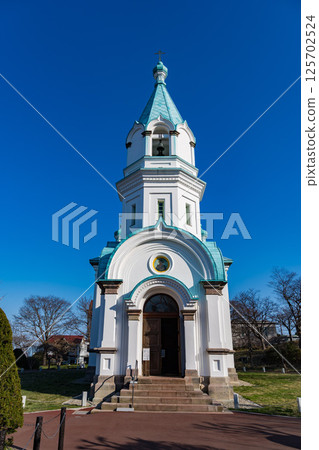 Hakodate Orthodox Church on a clear day Hakodate Orthodox Church on a clear day 125702524