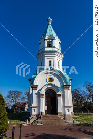 Hakodate Orthodox Church on a clear day Hakodate Orthodox Church on a clear day 125702527