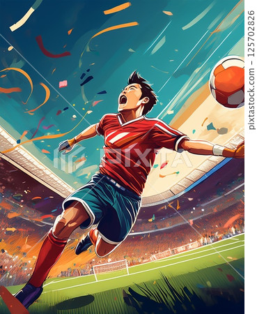 慶祝足球的男人 慶祝足球的男人 125702826