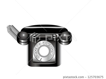 白色背景黑色手機插圖 125703675