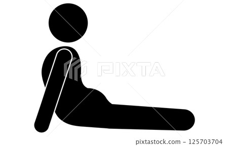 進行運動、肌肉訓練和伸展運動的人們的象形圖 進行運動、肌肉訓練和伸展運動的人們的象形圖 125703704