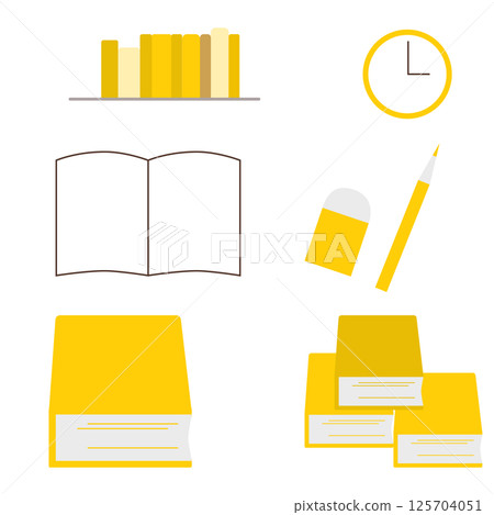 A simple illustration of books and study materials A simple illustration of books and study materials 125704051