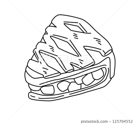 Analog apple pie illustration (line drawing) 125704552