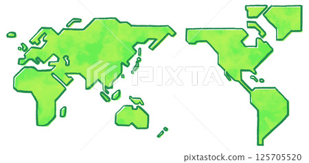 手繪世界地圖（向量） 125705520