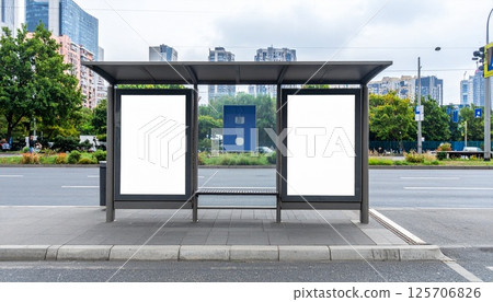 公車站海報框 125706826