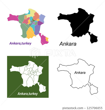 Ankara city map, Turkey design Ankara city map, Turkey design 125706855