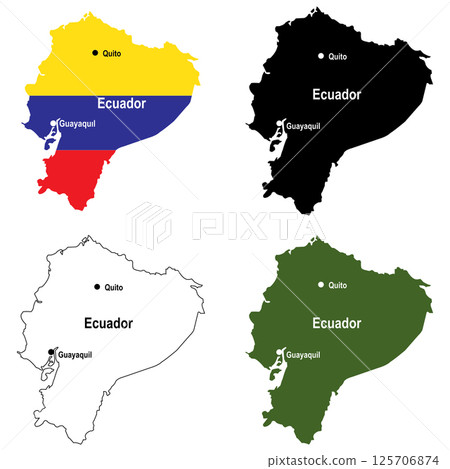 Ecuador map icon design 125706874