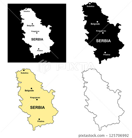 Serbia country map Serbia country map 125706992