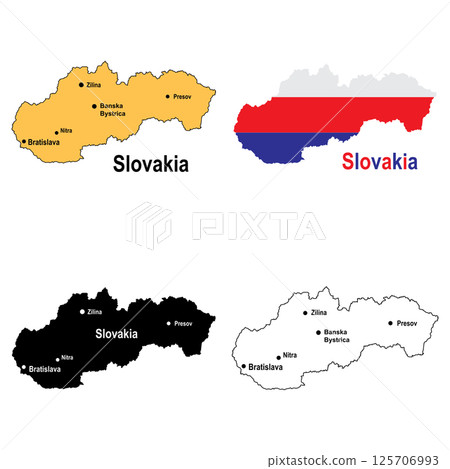Slovekia country map Slovekia country map 125706993