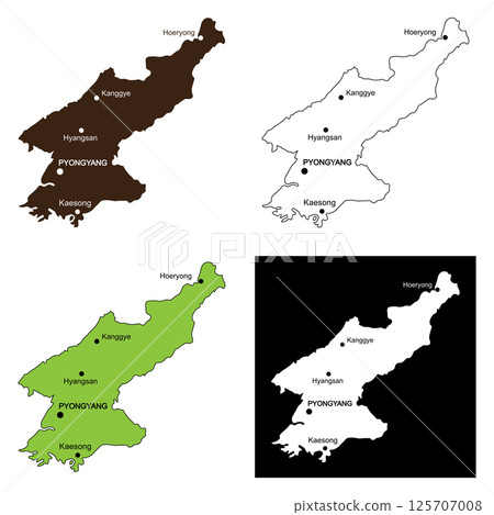 North Korea country map North Korea country map 125707008
