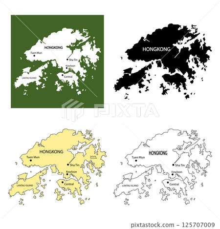 map of hong kong region 125707009