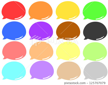 Colorful round speech bubbles 125707079