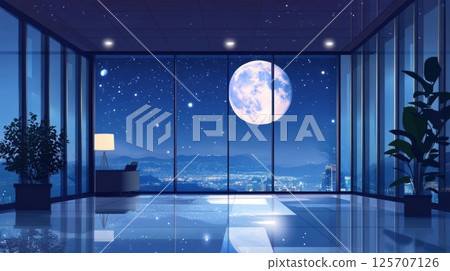 modern interior of living room with window 125707126