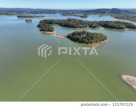 [Hokkaido from the sky] A moment of summer at Lake Shumarinai 125707229