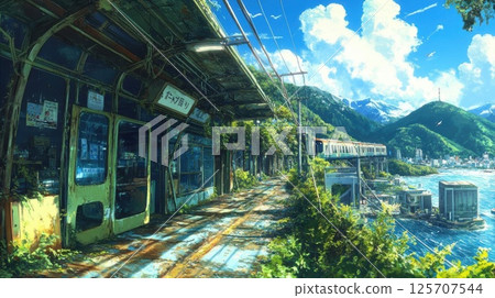 the railway in the mountains 125707544