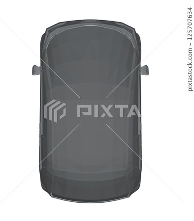 Vector illustration of gray polygonal small car. City car polygonal. Blank compact car template for branding or advertising. Food delivery car. 3D Vector illustration of gray polygonal small car. City car polygonal. Blank compact car template for branding or advertising. Food delivery car. 3D 125707634