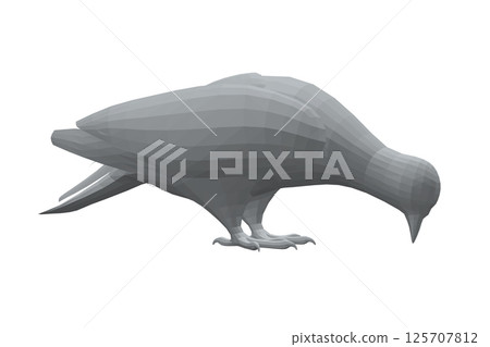 Pigeon vector polygonal character flat illustration. Dove pigeon seen in Side view - Polygonal style vector. 3D Pigeon vector polygonal character flat illustration. Dove pigeon seen in Side view - Polygonal style vector. 3D 125707812