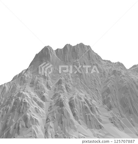 Abstract vector landscape nature or outdoor mountain view polygonal. Geographic mountain polygonal vector background. 3D 125707887