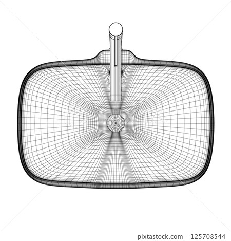 Wireframe Bathroom sink with tap line drawing on white isolated background. Vector illustration. 3D. Wireframe Bathroom sink with tap line drawing on white isolated background. Vector illustration. 3D. 125708544