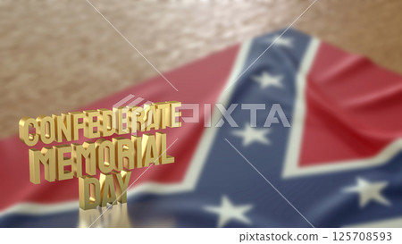 The Confederate Memorial Day flag for Holiday concept 3d Rendering. The Confederate Memorial Day flag for Holiday concept 3d Rendering. 125708593