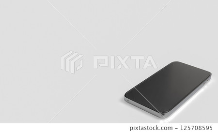 The Mobile phone on white background 3d Rendering. The Mobile phone on white background 3d Rendering. 125708595