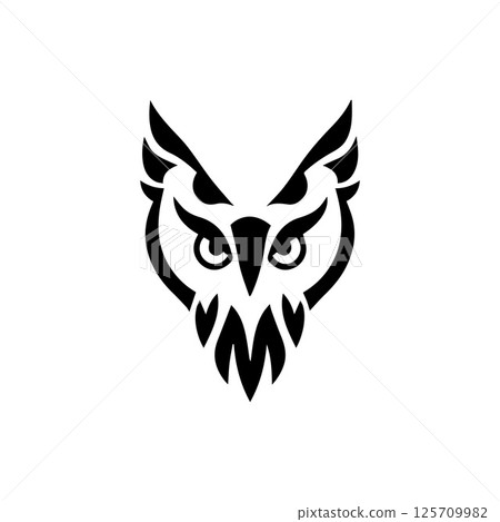 Owl logo and symbol illustration 125709982