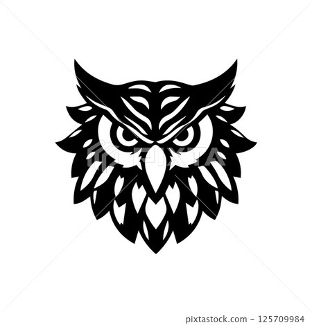 Owl logo and symbol illustration 125709984