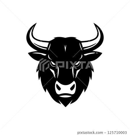 Bull head logo and symbol illustration 125710003
