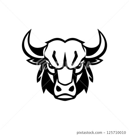 Bull head logo and symbol illustration Bull head logo and symbol illustration 125710010