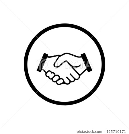 handshake logo design illustration and fire symbol handshake logo design illustration and fire symbol 125710171