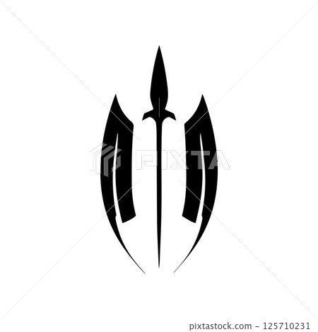 Spear logo vector design template Spear logo vector design template 125710231