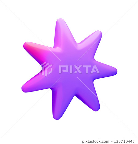 Pop colorful abstract 3D illustration 125710445