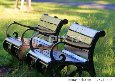Park bench Park bench 125710892