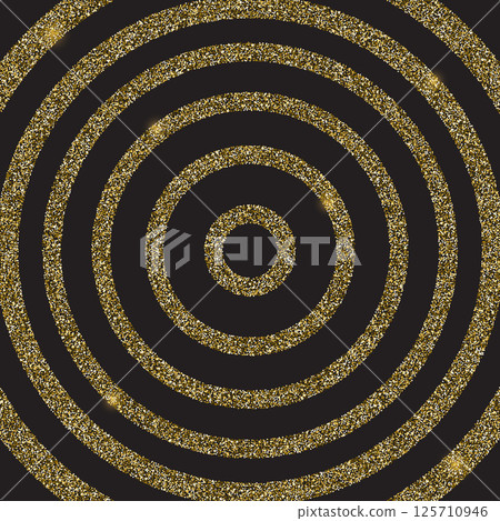 Gold Glitter Texture Background with Rings. Gold Glitter Texture Background with Rings. 125710946