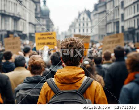 Protesters gathered in a 125711036