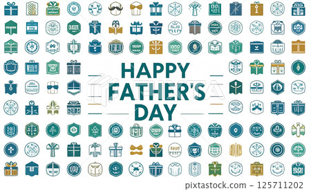 Typographic Fathers Day Card Layout . Generated image 125711202