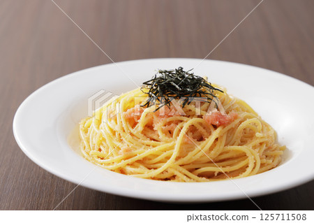 鱈魚子海藻義大利麵 鱈魚子海藻義大利麵 125711508