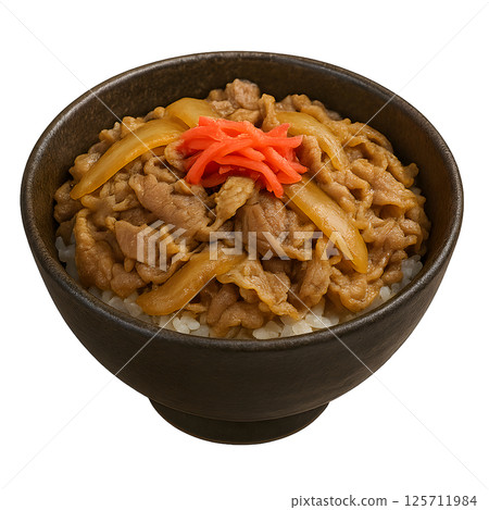 美味的牛肉碗摳圖背景 美味的牛肉碗摳圖背景 125711984