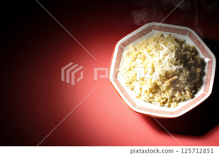 Hot fried rice photographed separately 125712851
