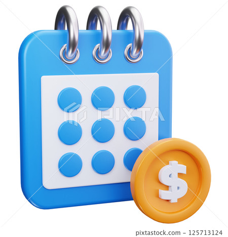 Payment Shedule 3D Icons 125713124