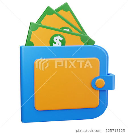 Transaction Wallet 3D Icons 125713125