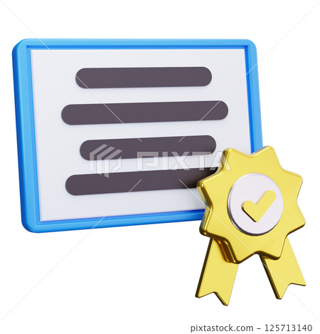 Certificate 3D Icons Certificate 3D Icons 125713140