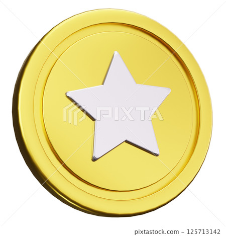 Gold Star 3D Icons 125713142