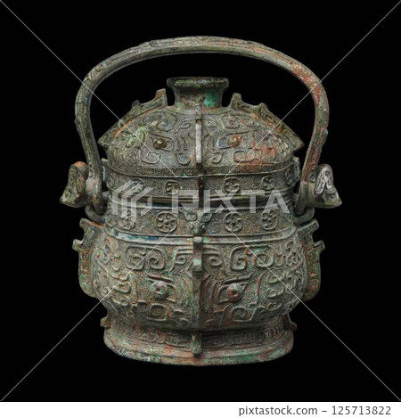 Ancient Chinese Ritual Wine Container - Bronze Age Shang Dynasty 125713822