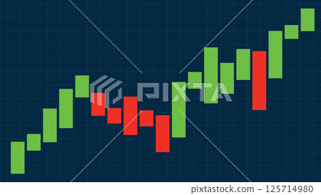 Dynamic Candlestick Chart Vector Illustration Dynamic Candlestick Chart Vector Illustration 125714980