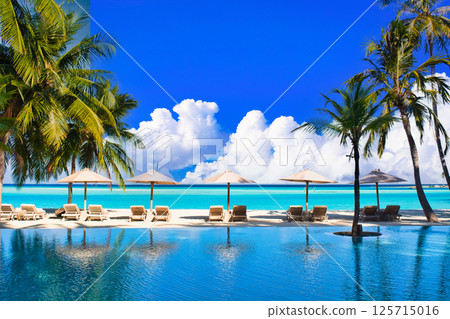 Midsummer tropical image: Beautiful coral reefs in the Indian Ocean Midsummer tropical image: Beautiful coral reefs in the Indian Ocean 125715016