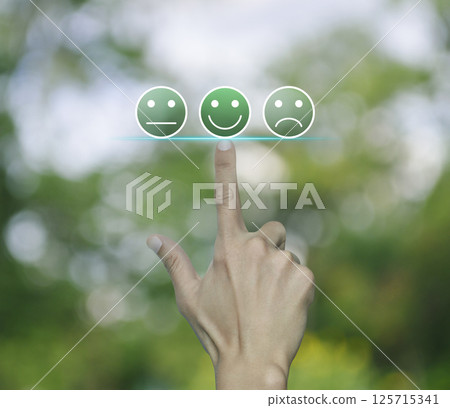 Business customer service evaluation and feedback rating concept Business customer service evaluation and feedback rating concept 125715341