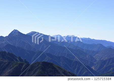 Kitadake as seen from the summit of Kaikoma-ga-take in Yamanashi Prefecture Kitadake as seen from the summit of Kaikoma-ga-take in Yamanashi Prefecture 125715384